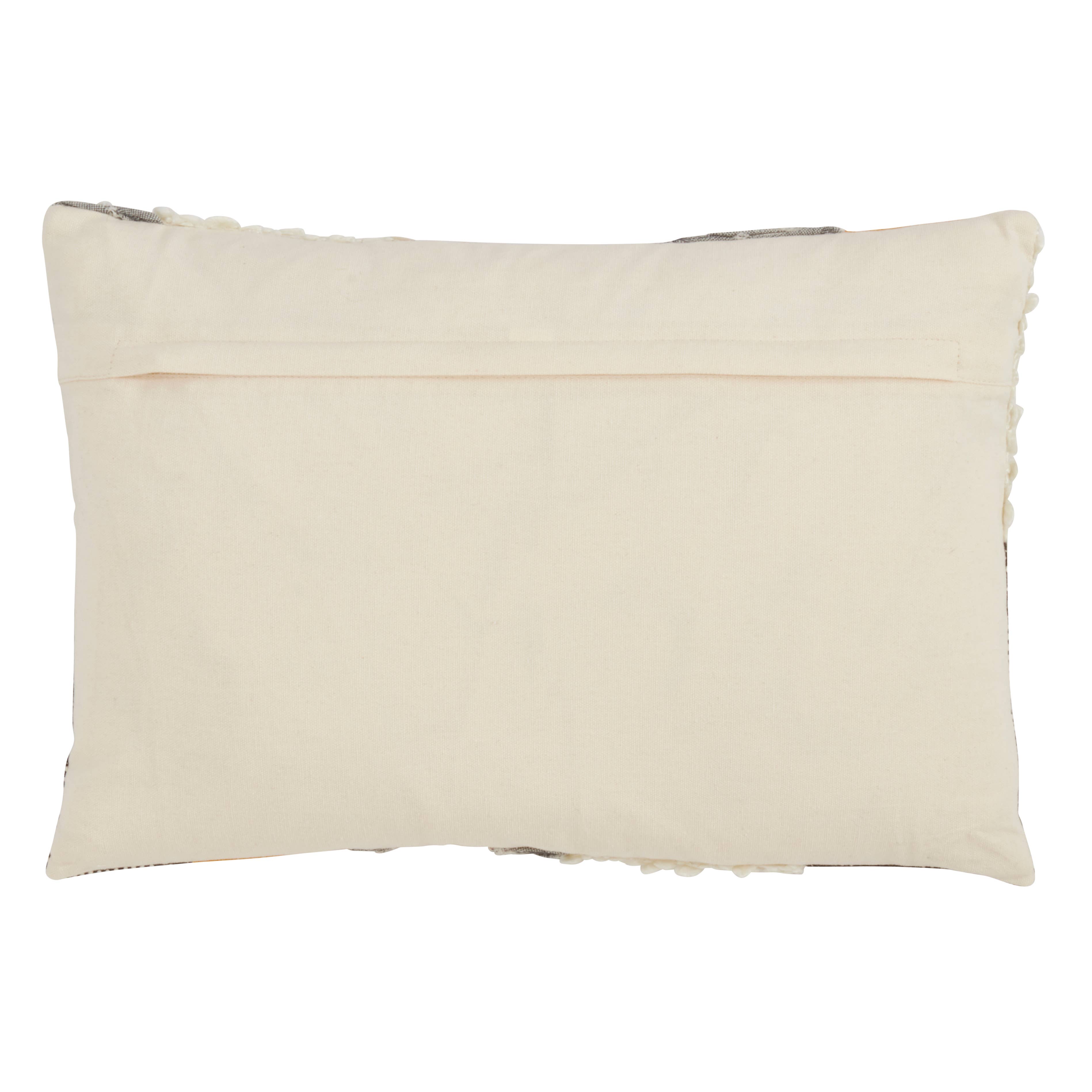 Boucle Yarn Applique Pillow