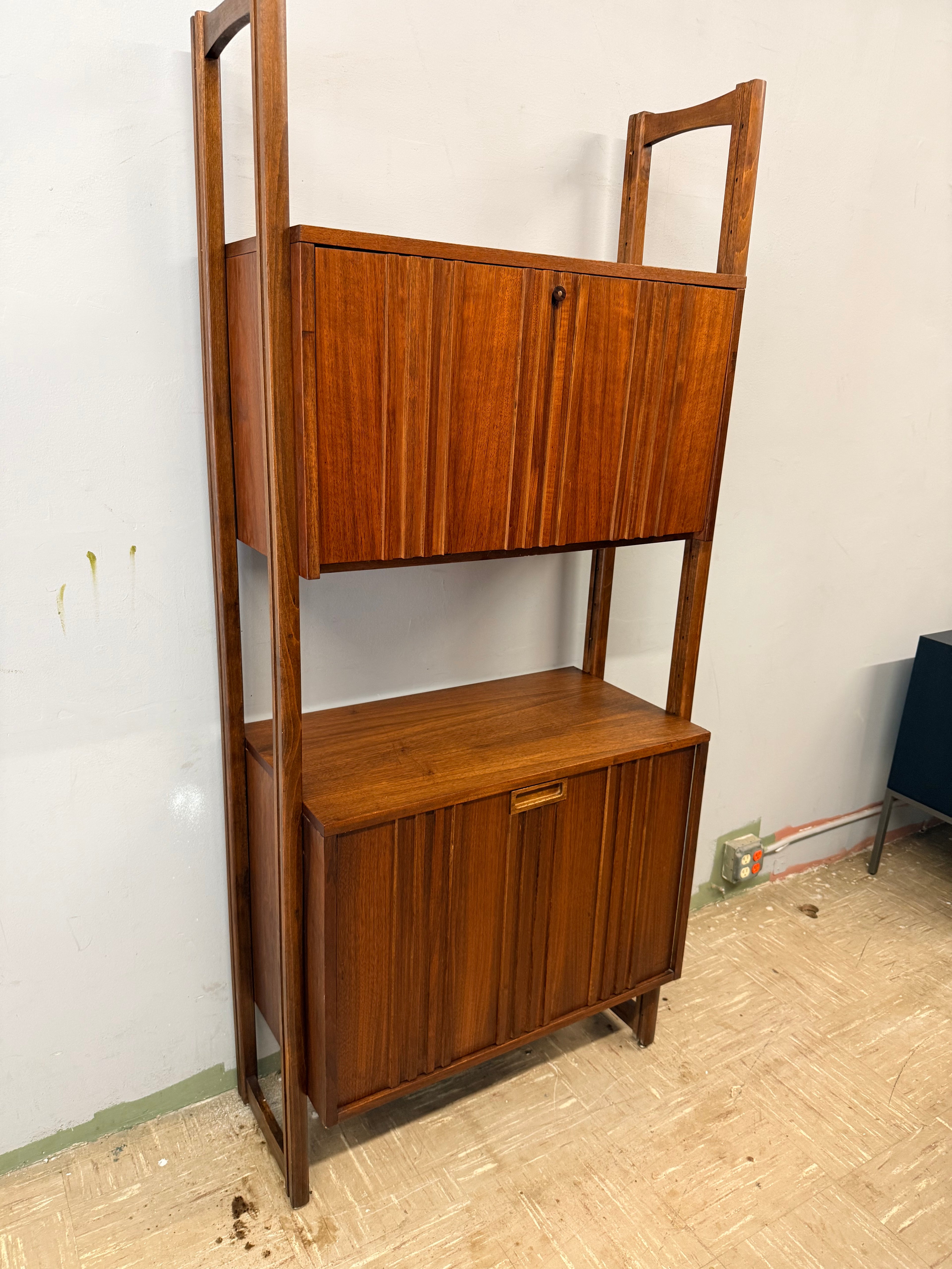 Vintage Walnut Shelving Unit