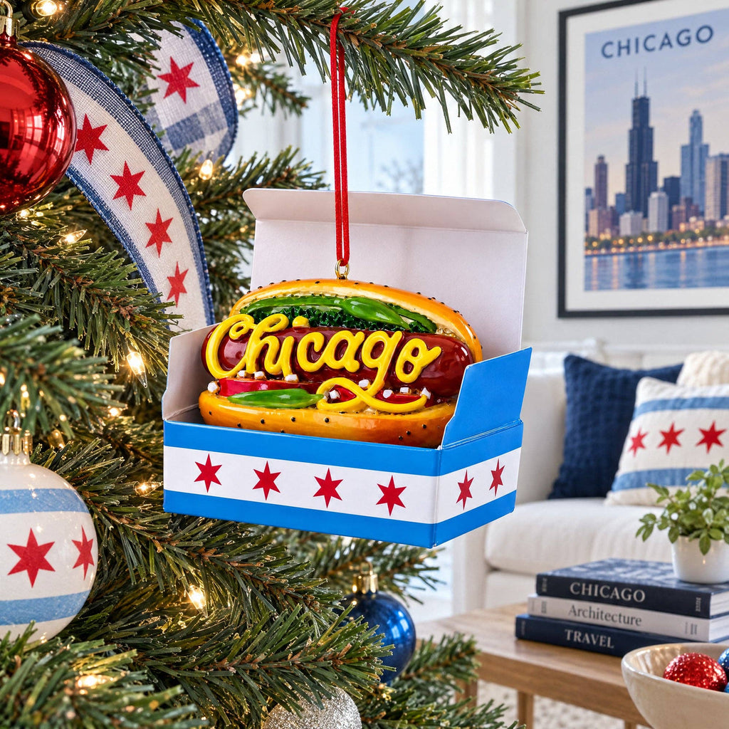 Chicago-Style Hot Dog Ornament