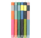 10'' H - STRIPED ABSTRACT Pack of all 3 Stripes Eco Dinner Candles, Gift Box of 6 Candles Designed in Colour 