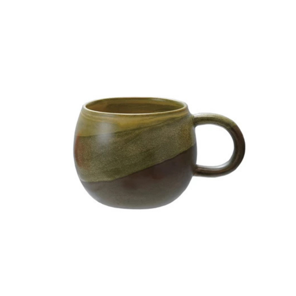 Reactive Glaze Mugs Greens