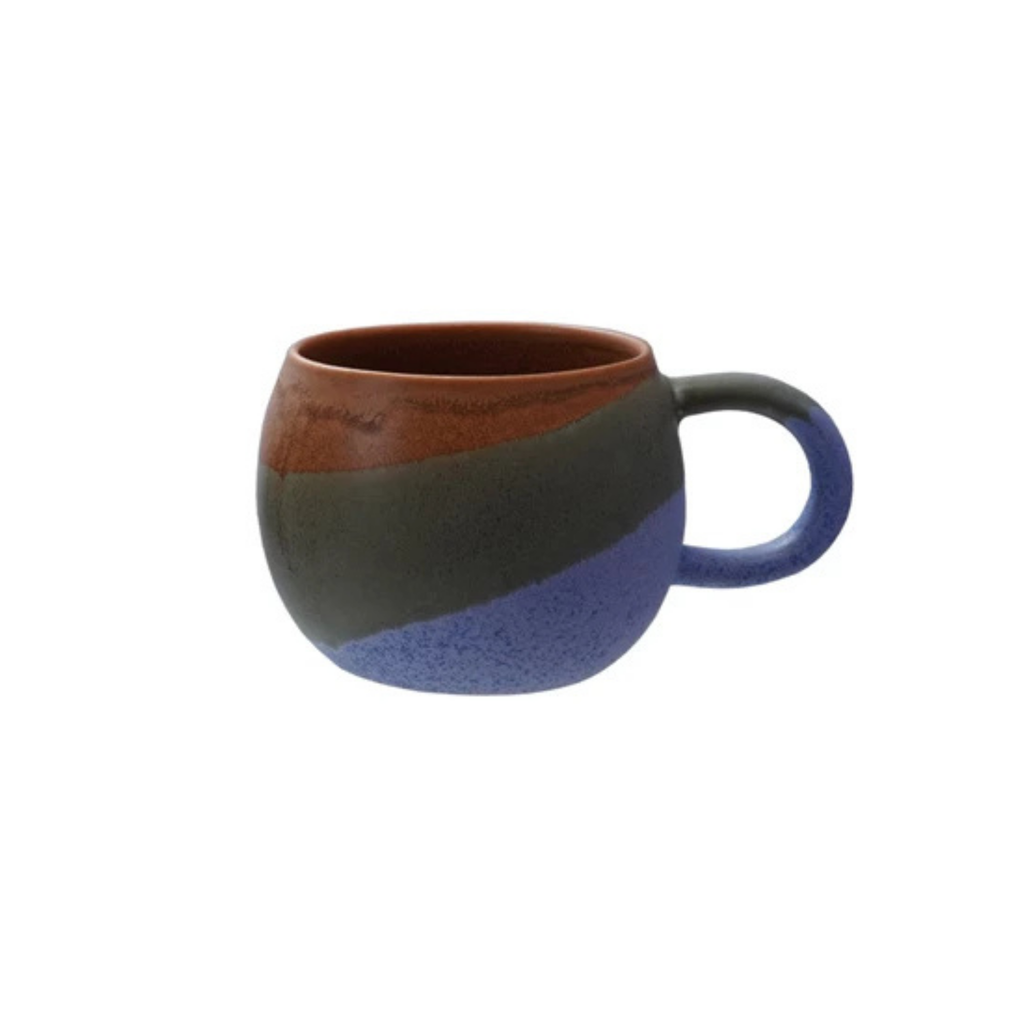 Reactive Glaze Mugs Green Blue