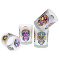 Frosted Sugar Skulls Rocks Glass Set