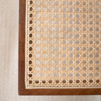 Woven Cane Side Table