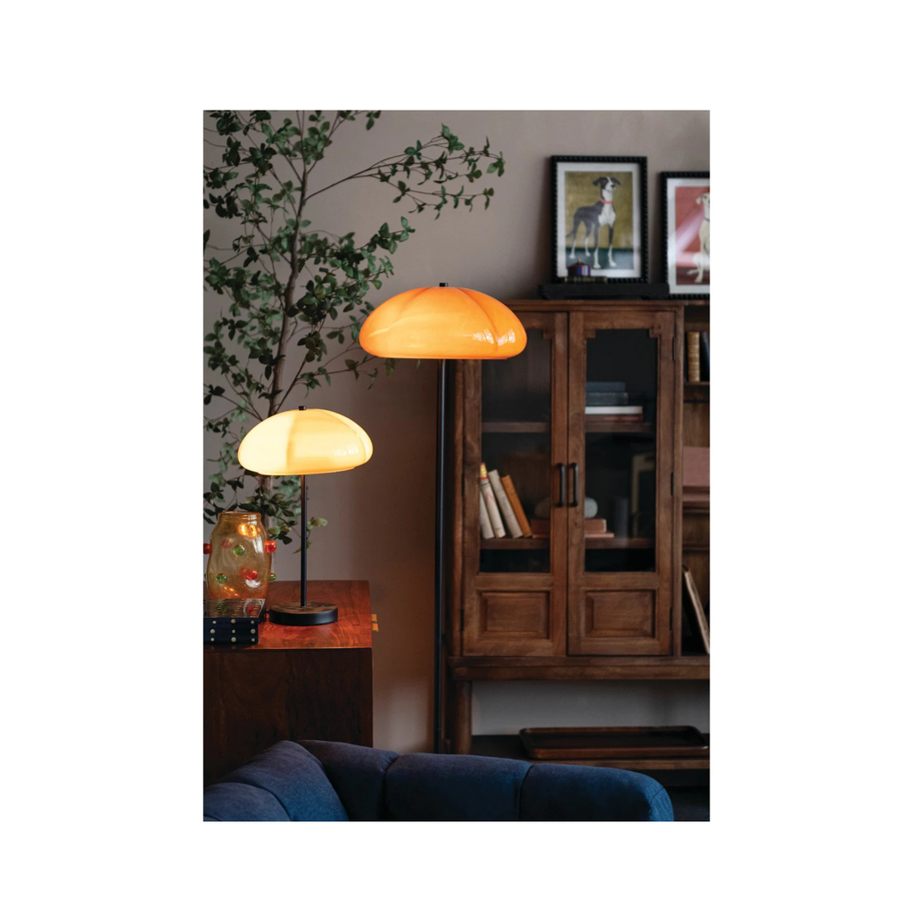 Amber Glass Table Lamp