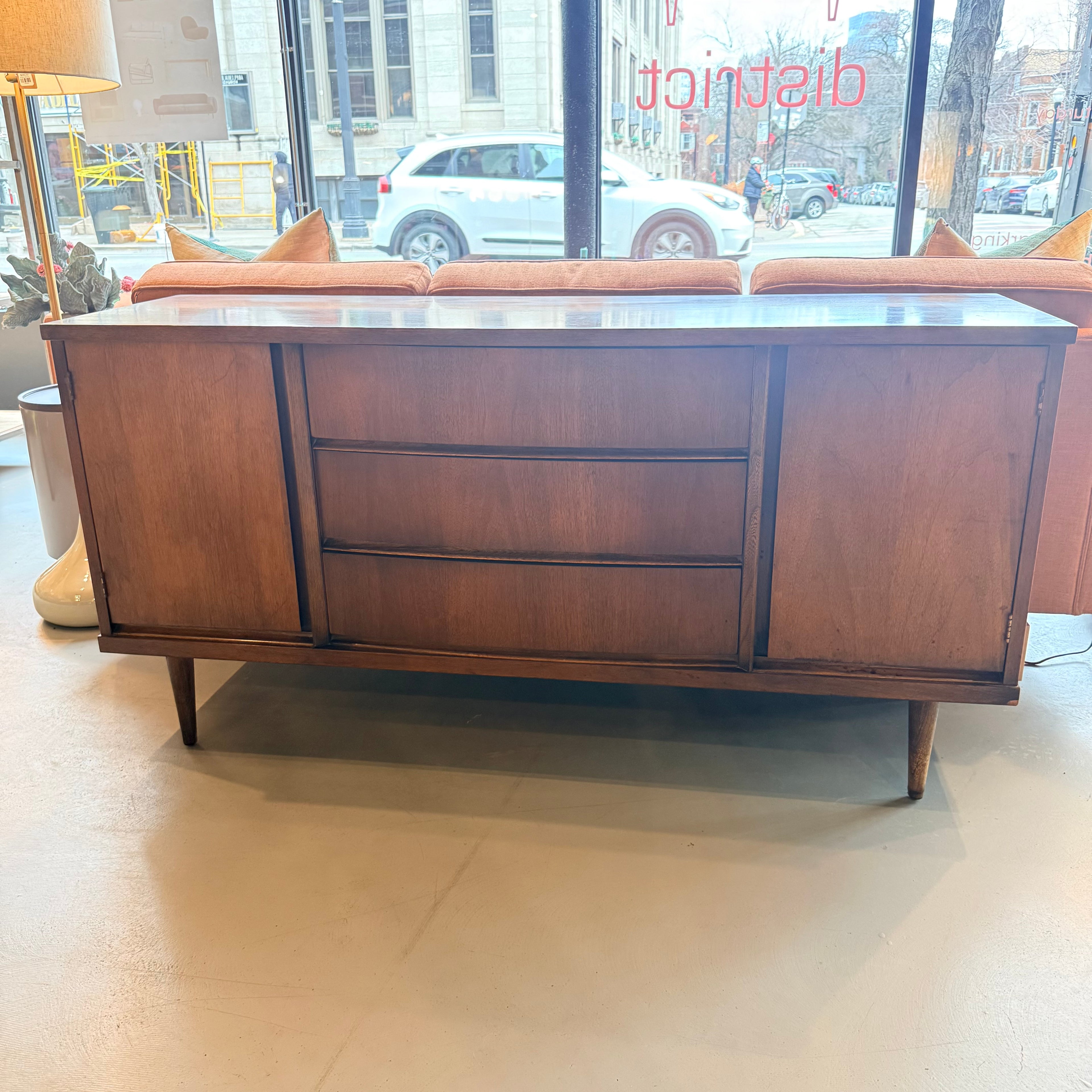 Vintage Bassett Walnut Credenza