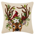 Reindeer & Cardinal Pillow