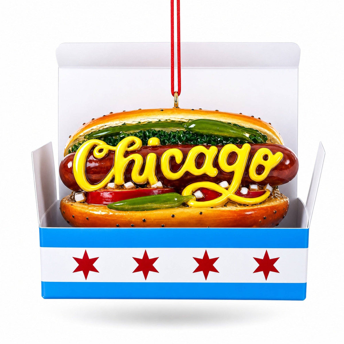 Chicago-Style Hot Dog Ornament