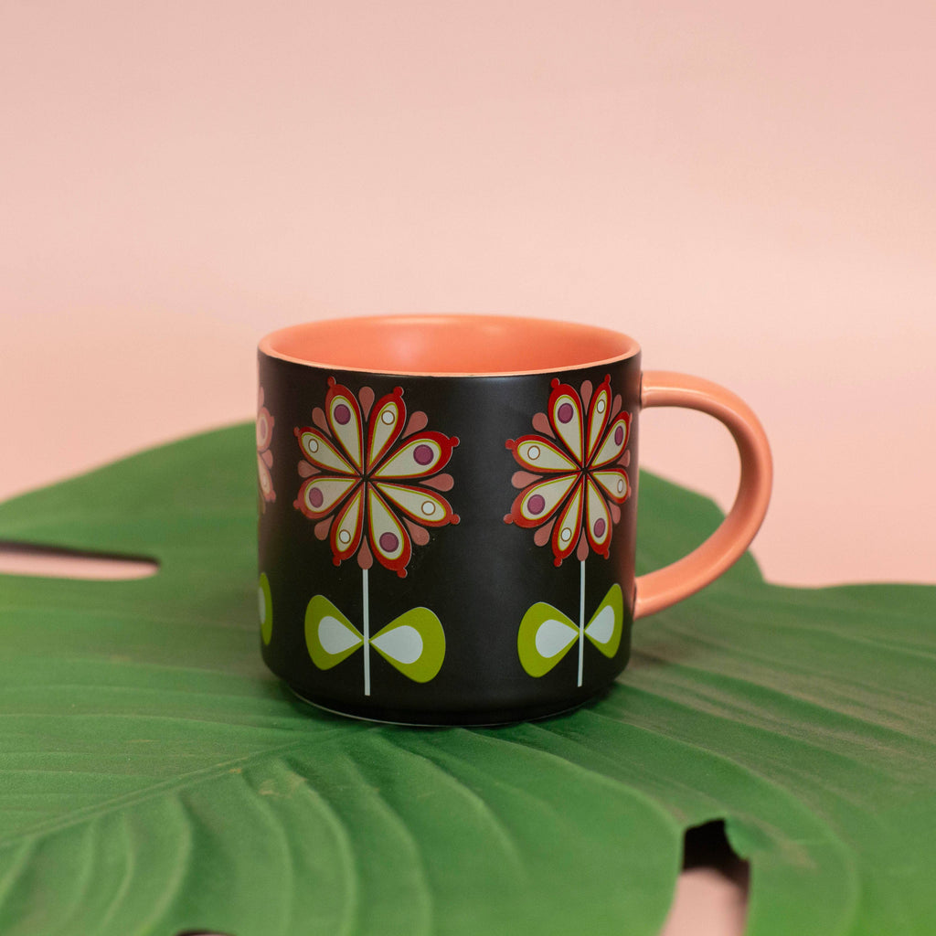 Casbah Bloom Pink Mid Century Mug