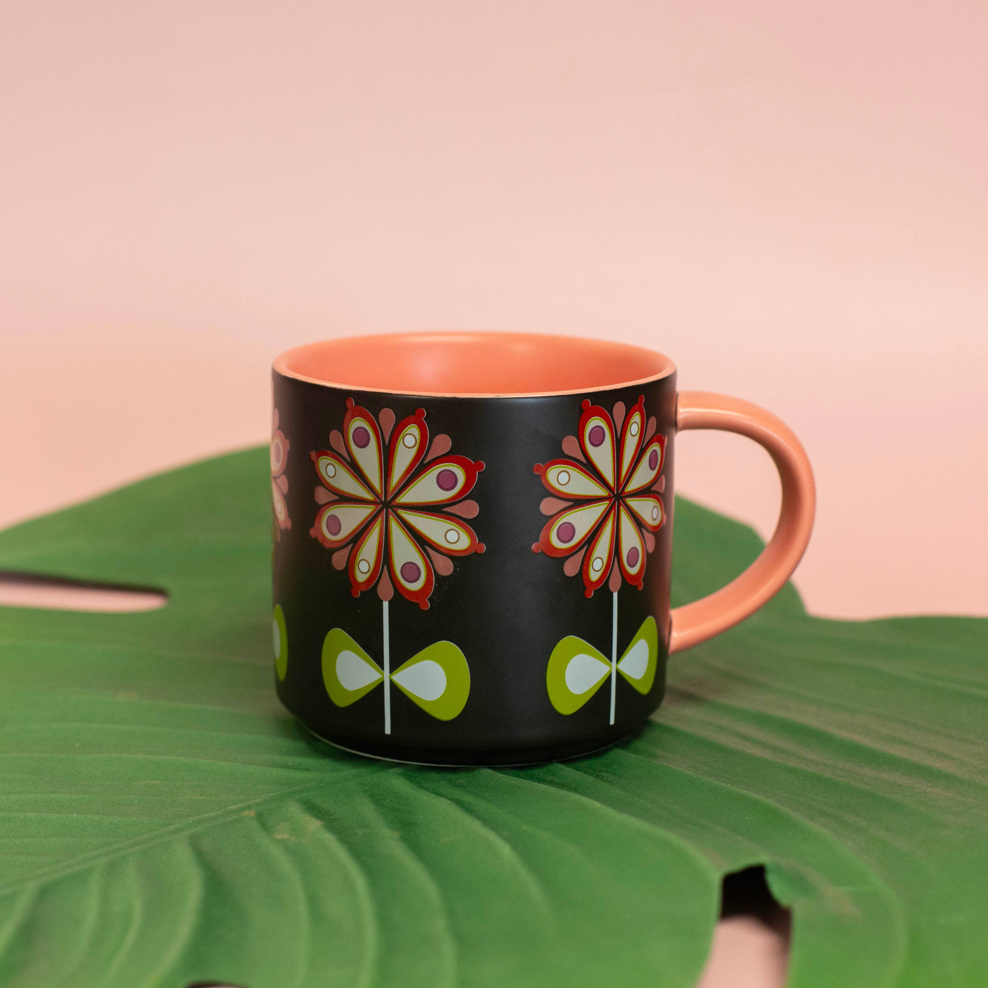 Casbah Bloom Pink Mid Century Mug