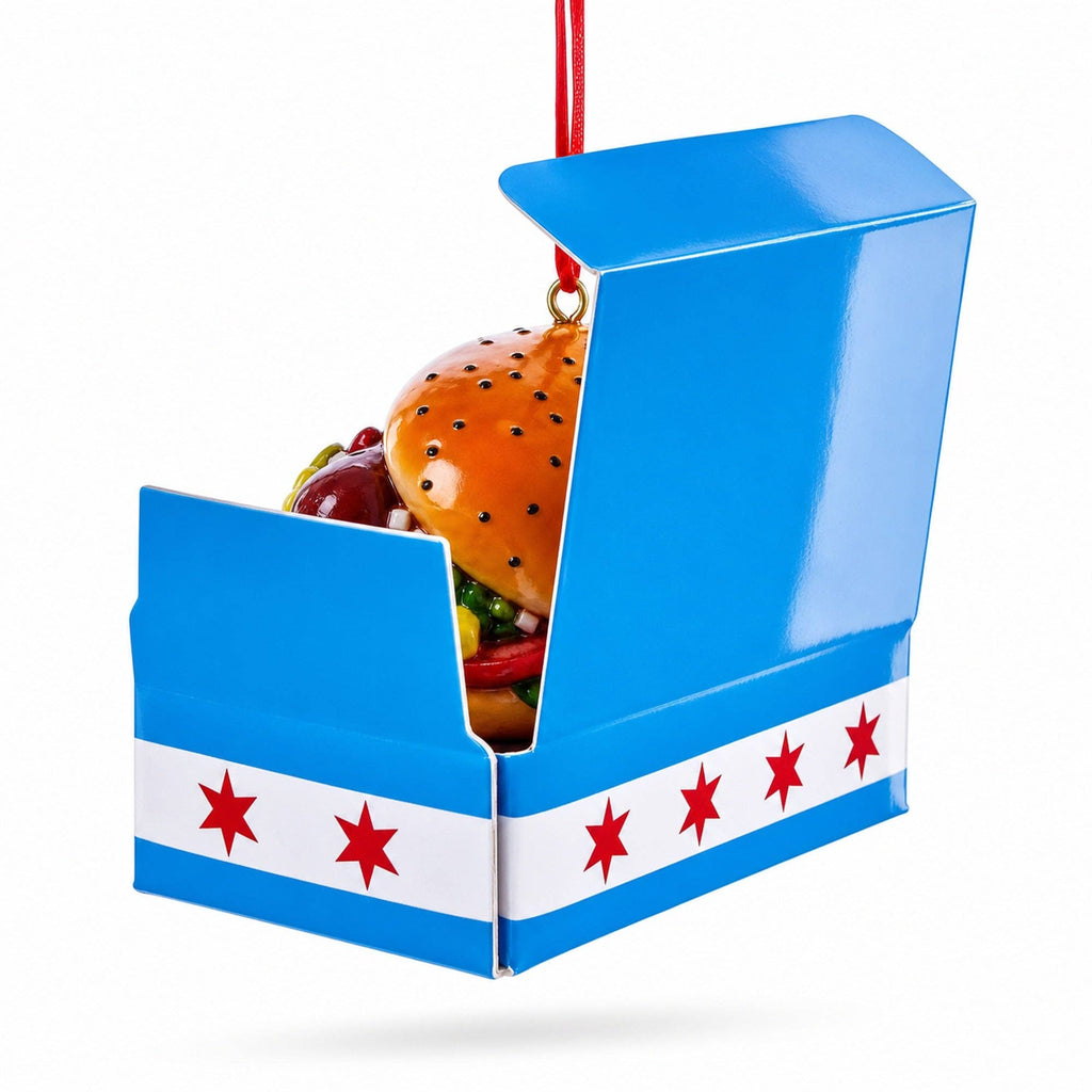 Chicago-Style Hot Dog Ornament