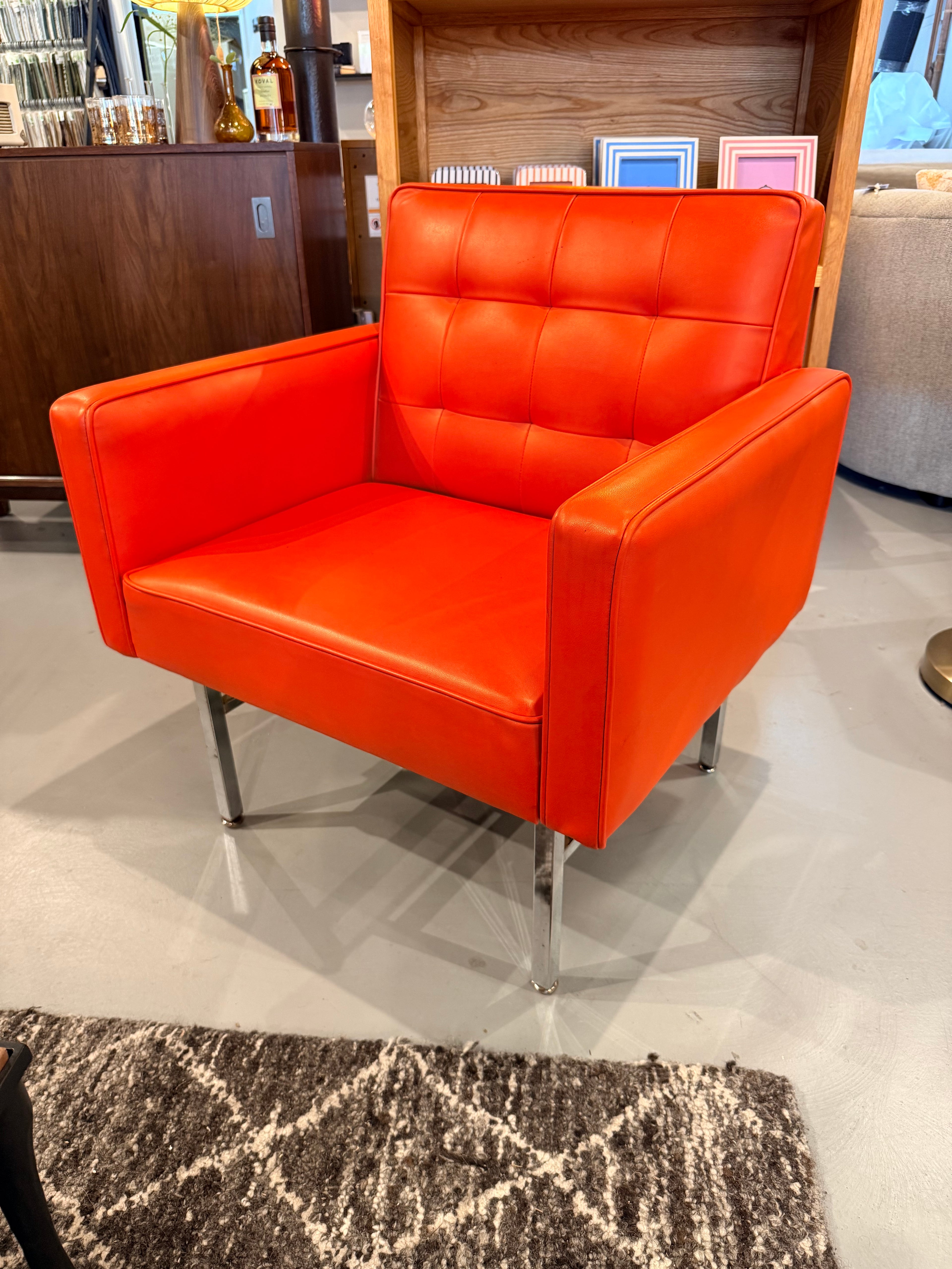 Vintage Orange Accent Chair