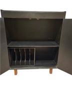 Vintage Rosewood and Chrome Media Cabinet