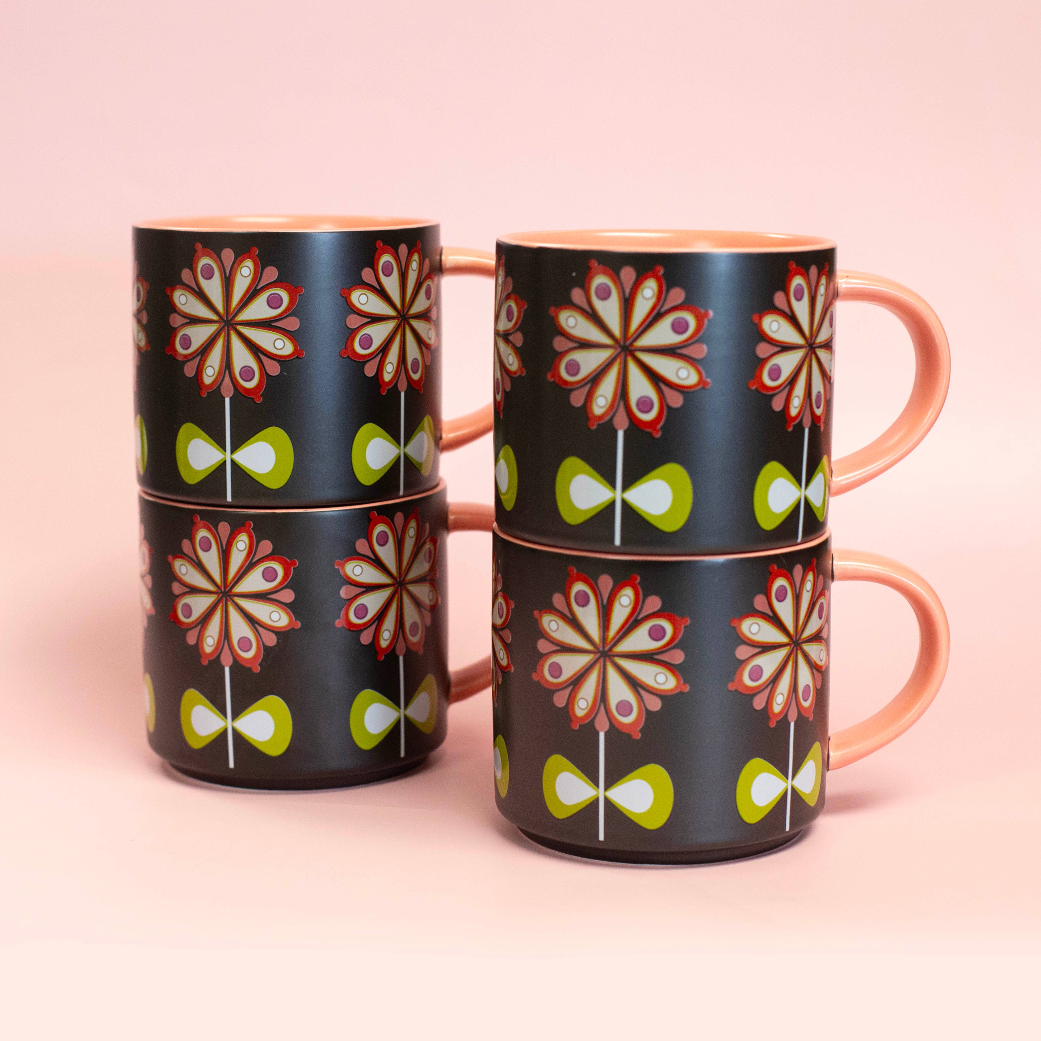 Casbah Bloom Pink Mid Century Mug