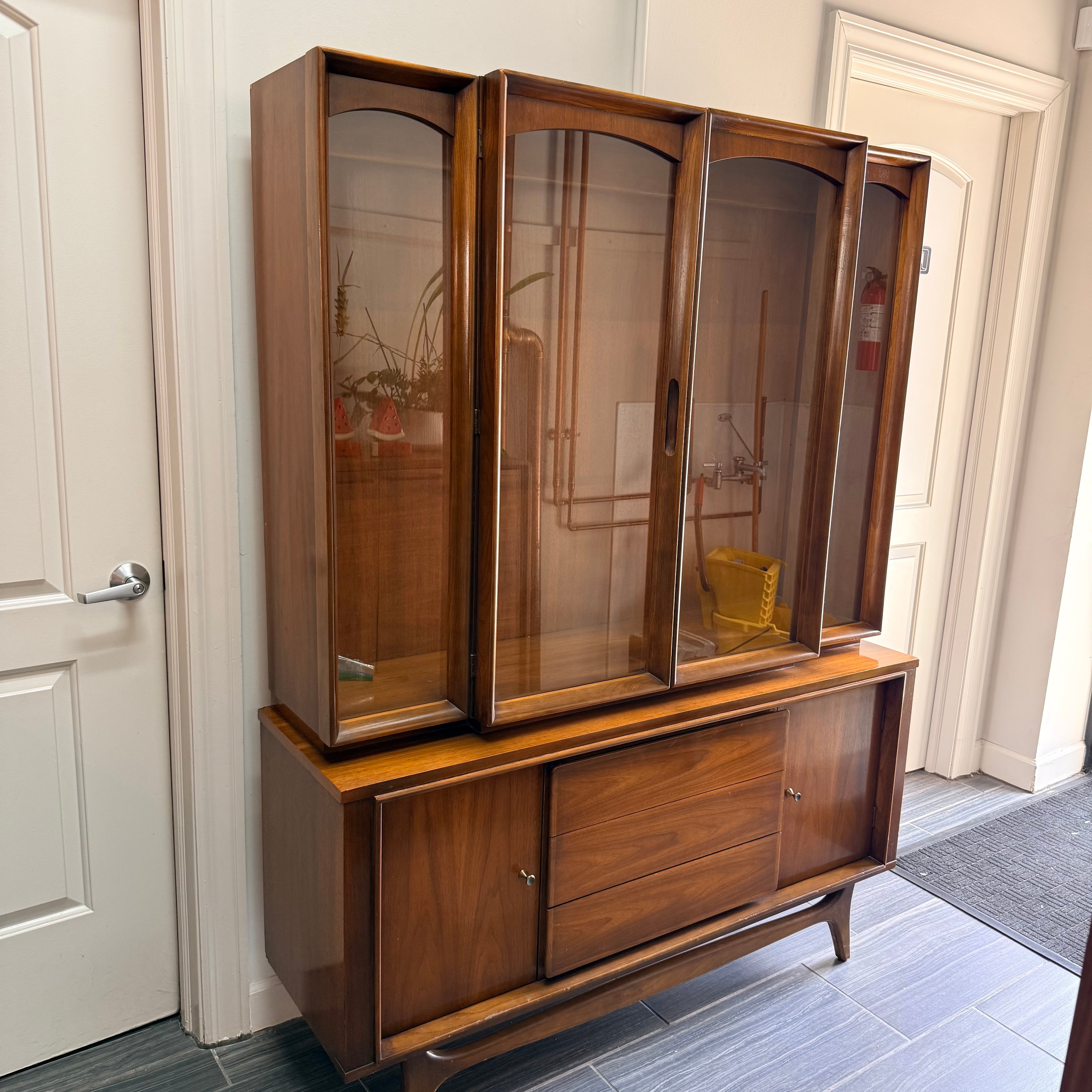 Vintage Walnut Hutch