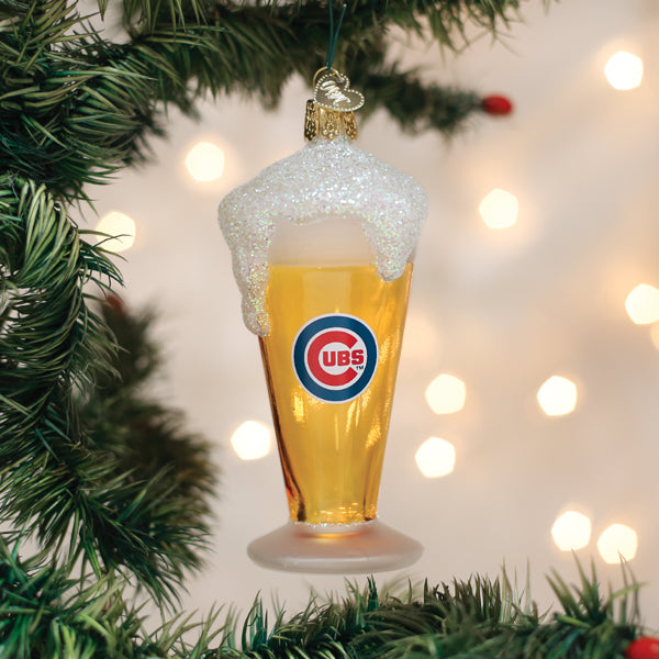 Cubs Beer Glass Ornament