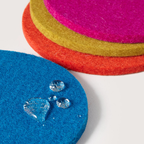 Merino Wool Coasters Round 4-Pack