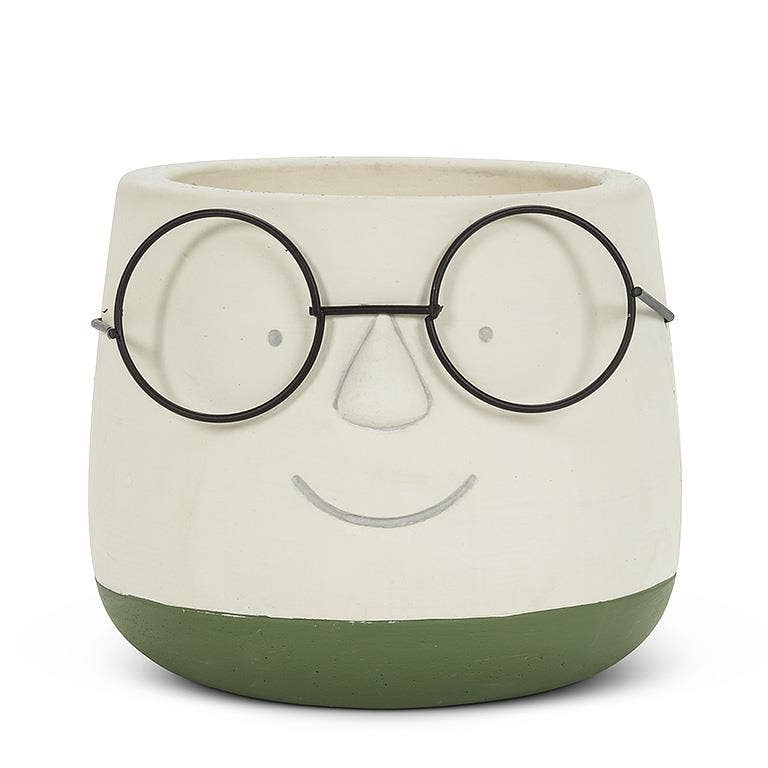 large face plant pot Face Planter w/Glasses – District