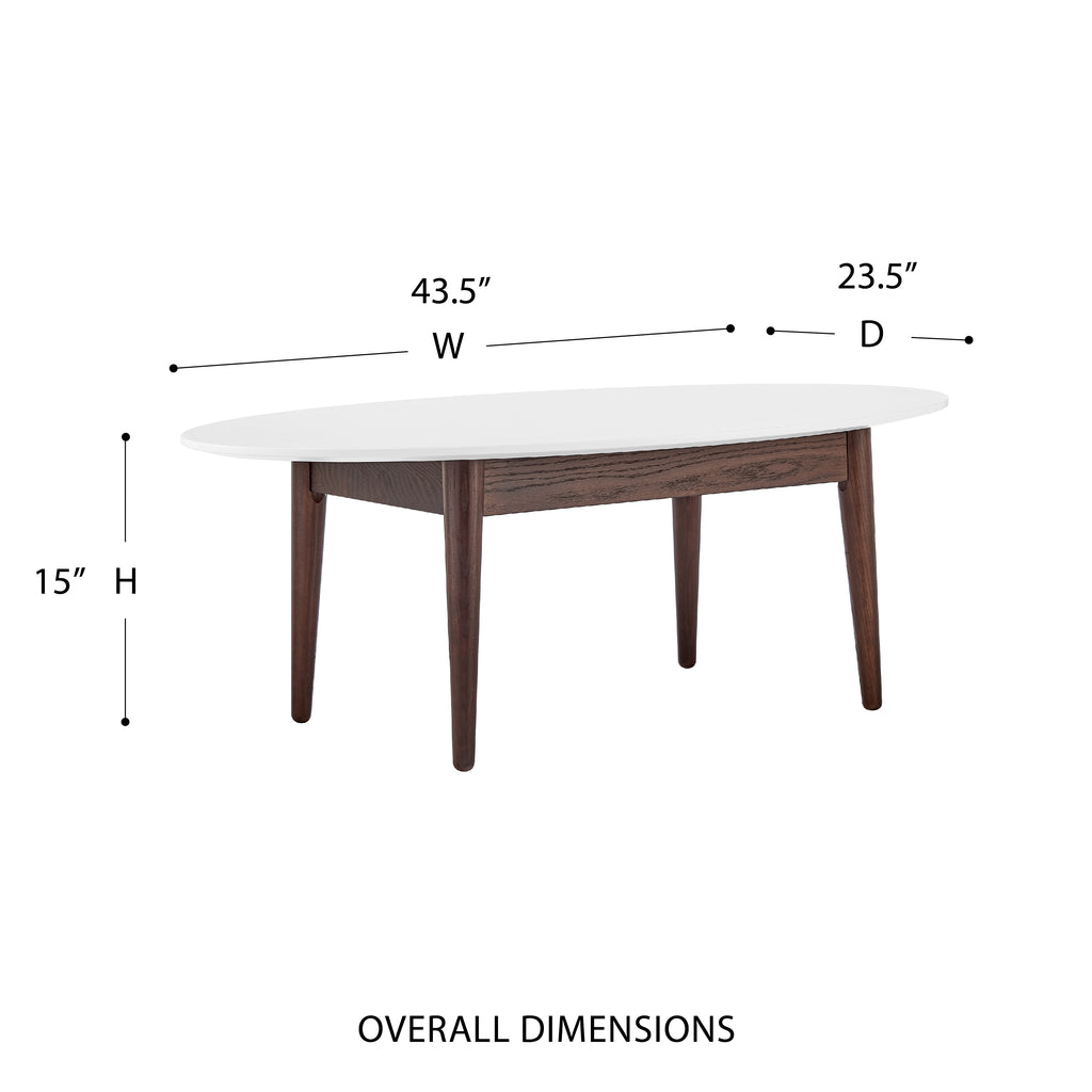 White Oval Coffee Table