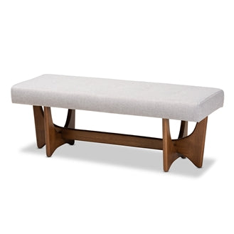 Upholstered Walnut Bench