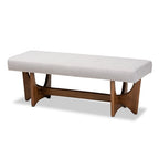 Upholstered Walnut Bench
