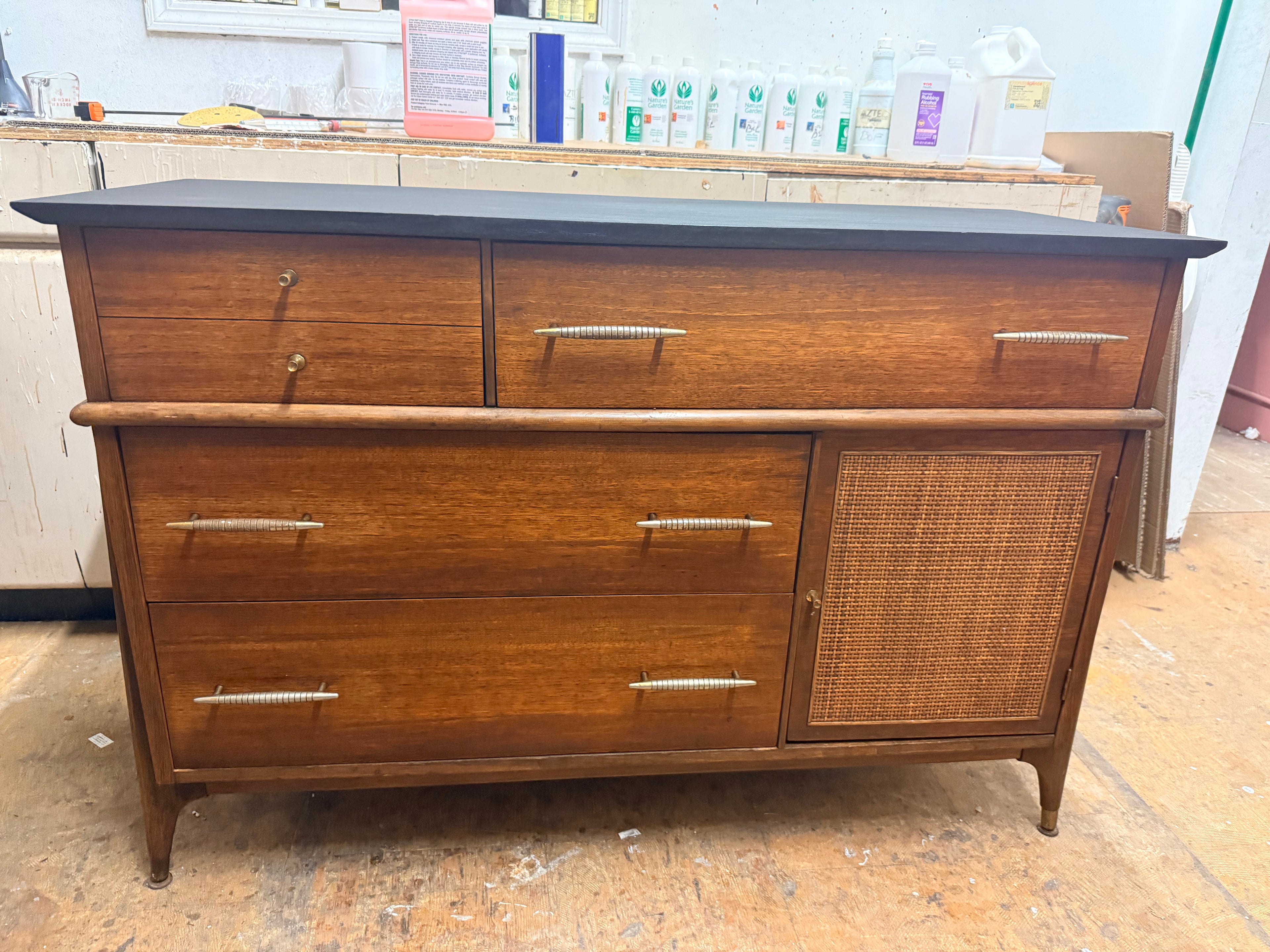 Vintage Ebony Top Dresser