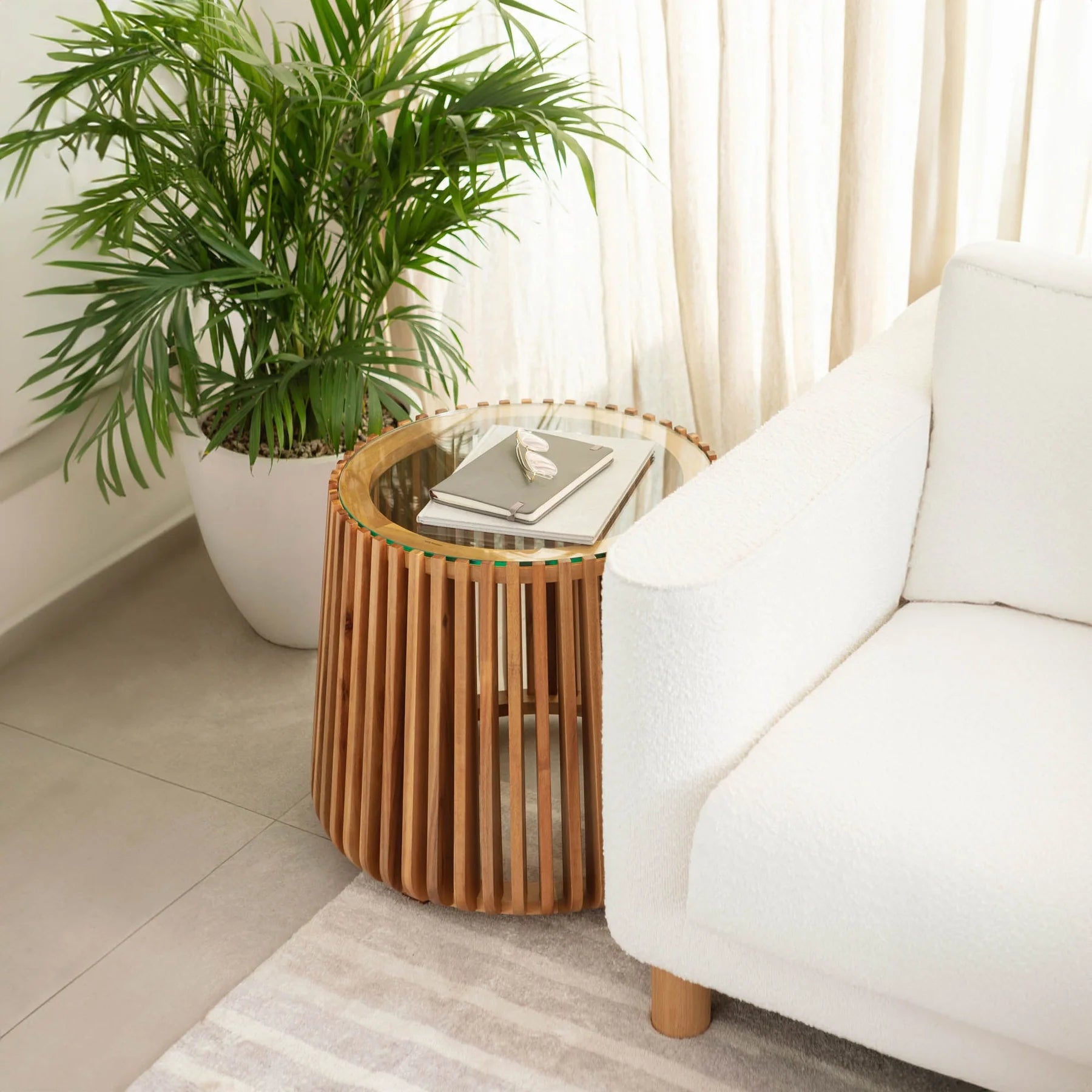Slatted Side Table
