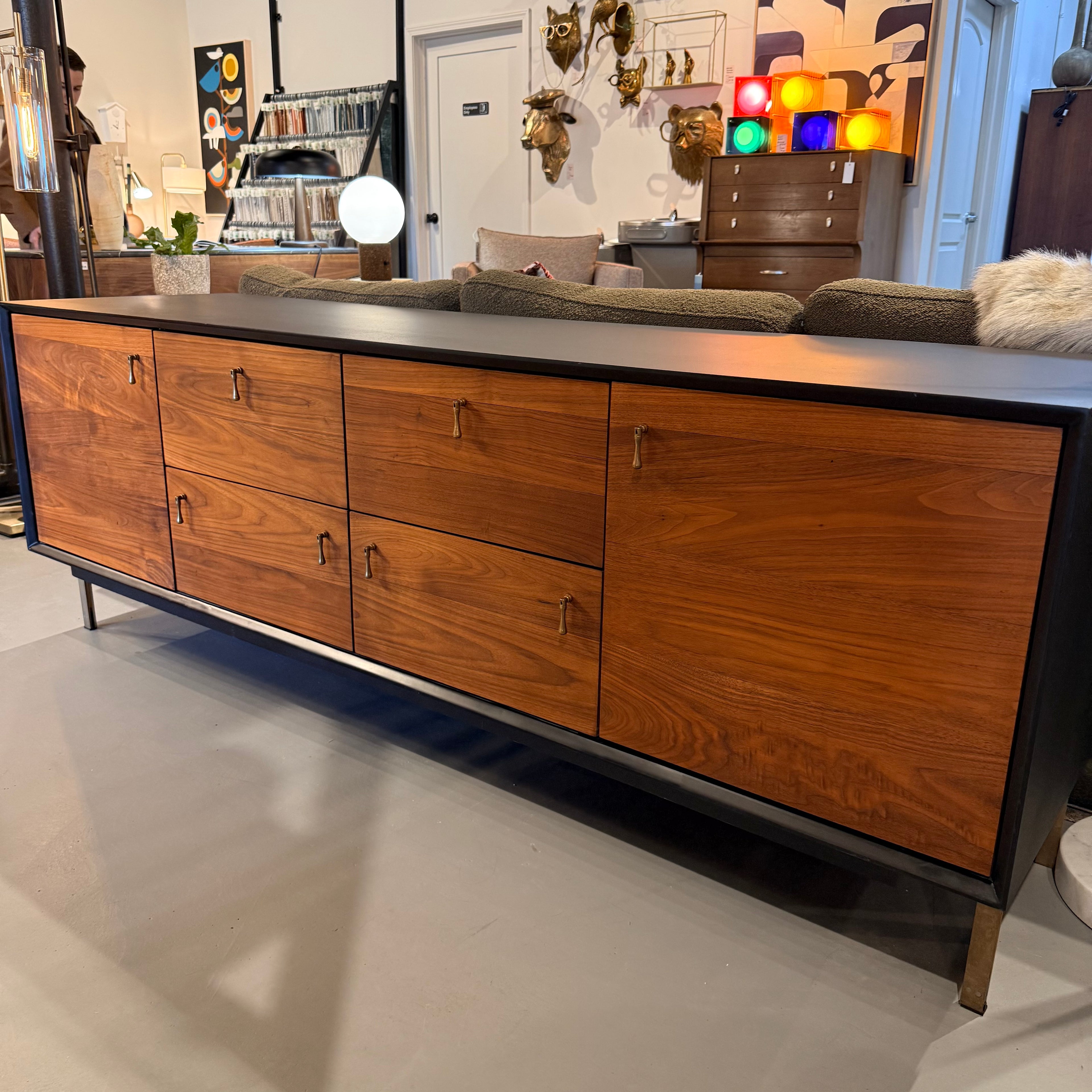 Black & Walnut Credenza