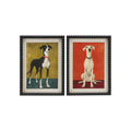 White Dog Print in Bobbin Frame