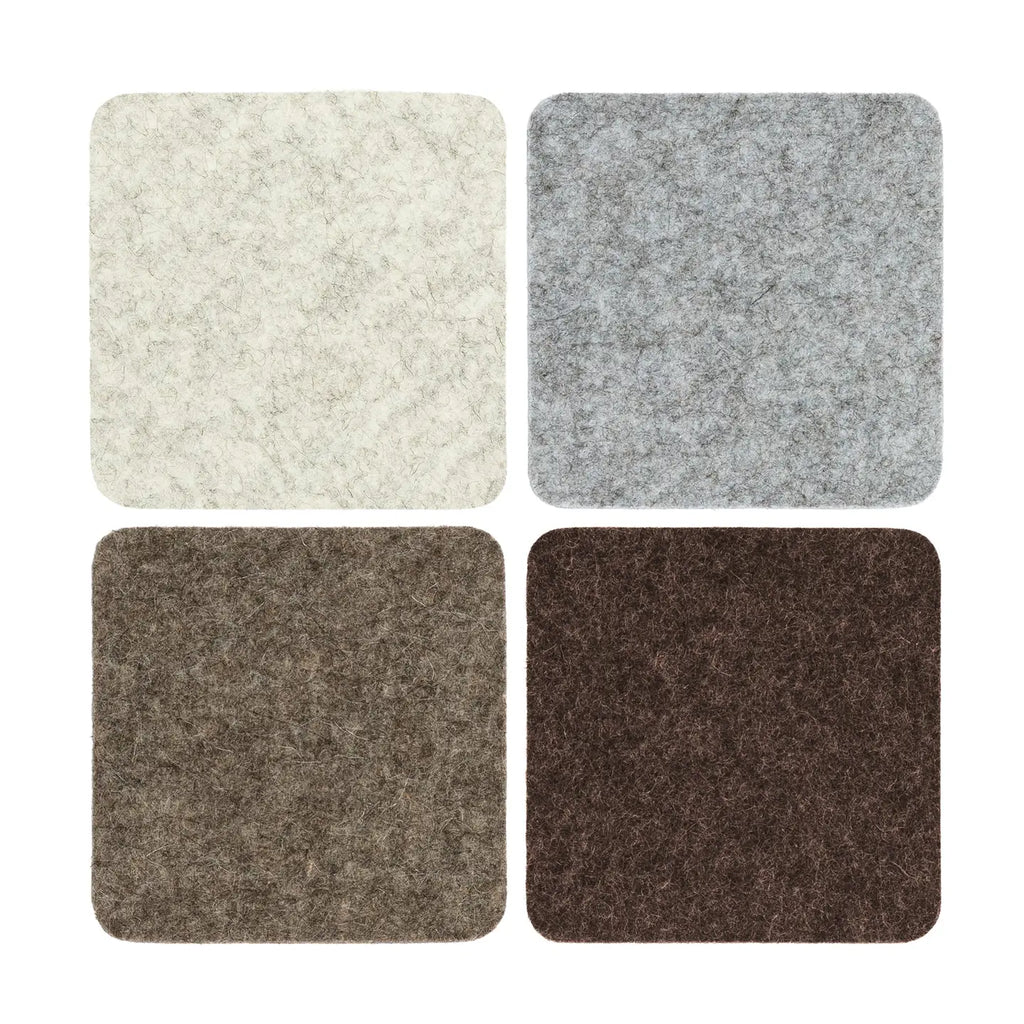 Merino Wool Coasters Square 4-Pack