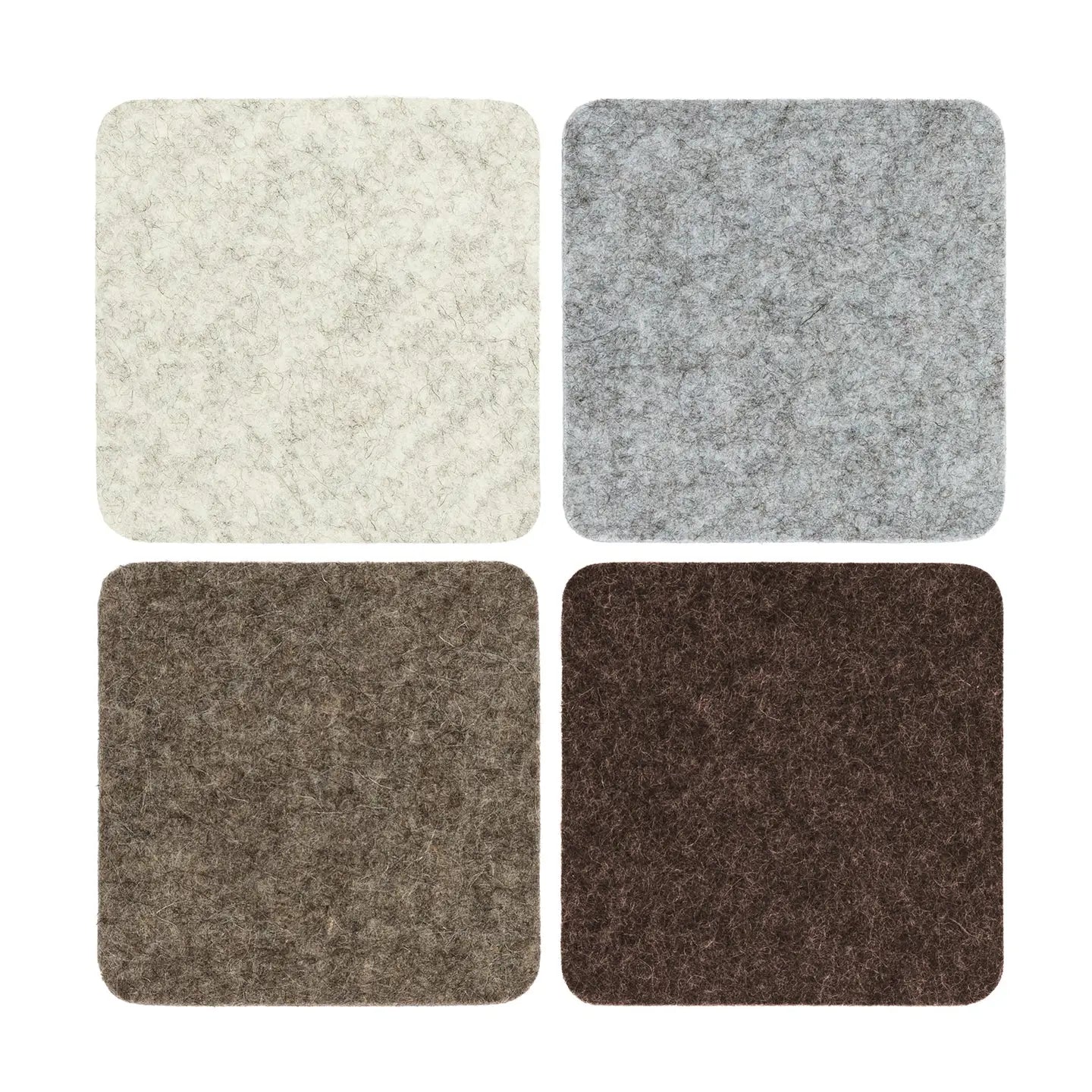 Merino Wool Coasters Square 4-Pack