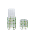 Plaid Carafe & Glass