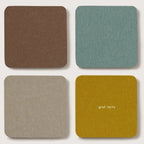 Merino Wool Coasters Square 4-Pack London Fog