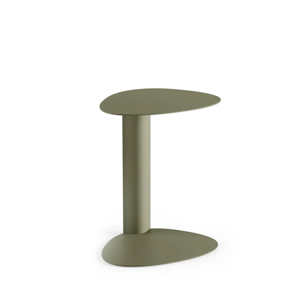 Moss green laptop table on a white background
