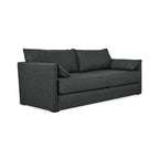 Dark gray modern sofa bed with clean lines and plush cushions for comfortable seating and lounging.
