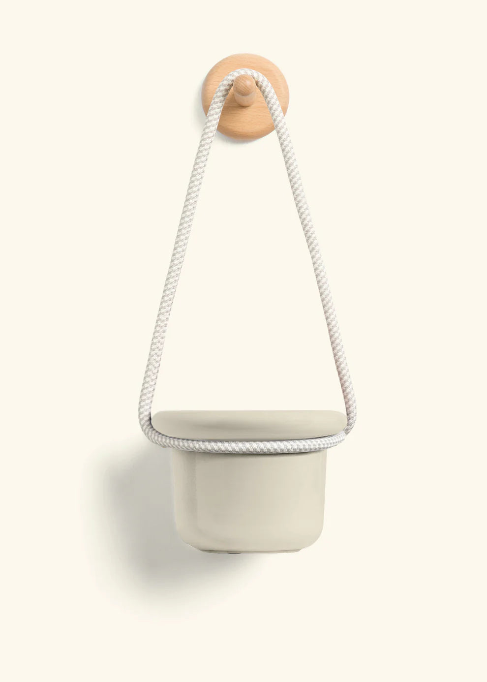 Wall Mount + Fat Lip Rope in Sandstone + Planter