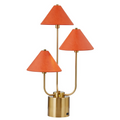 Orange Leather Three-Tier Lamp