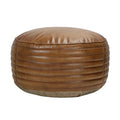 Leather Pouf Ottoman