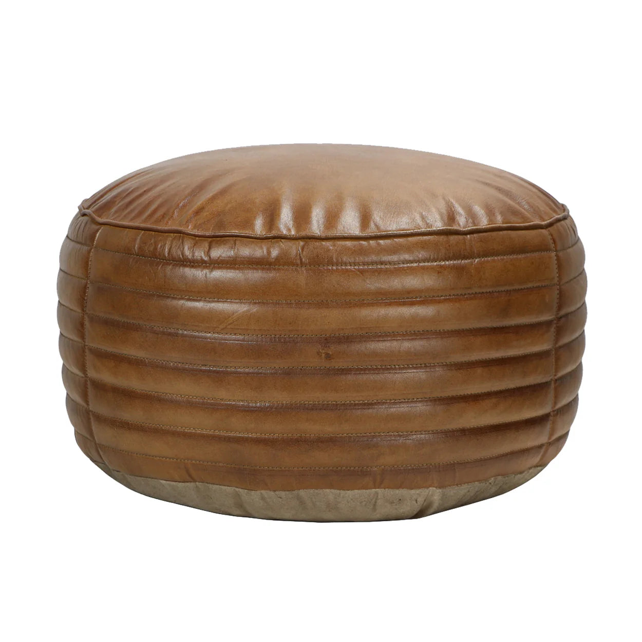 Leather Pouf Ottoman