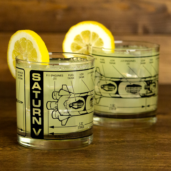 Saturn V Rocks Glasses - Set of 2