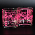 Saturn V Rocks Glasses Fluorescent Pink - Set of 2