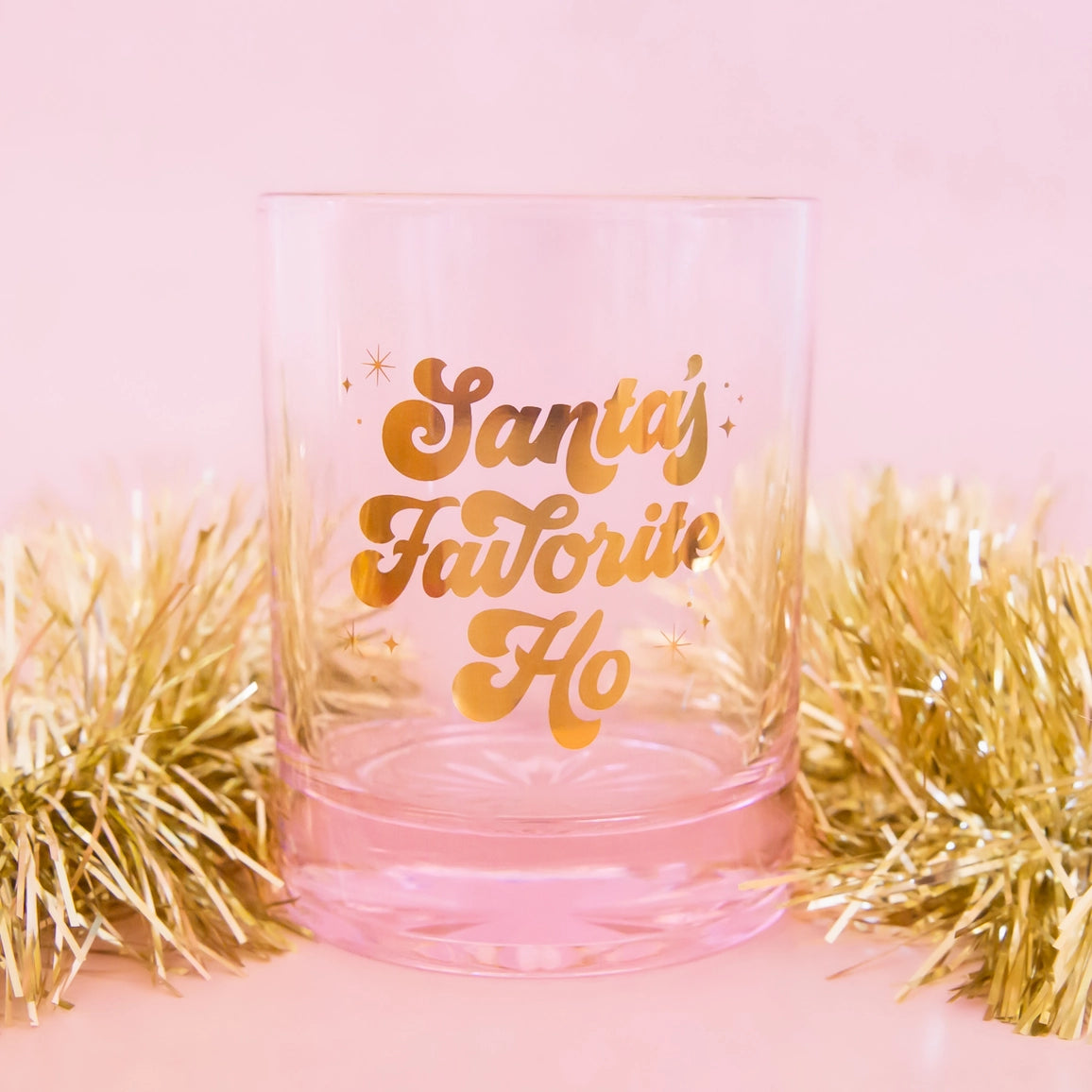 Santa's Favorite Ho Rocks Glass