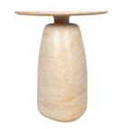 Travertine Side Table