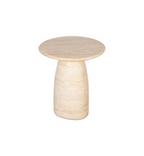 Travertine Side Table