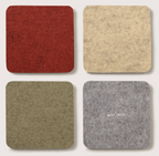 Merino Wool Coasters Square 4-Pack Ikebana