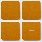 Merino Wool Coasters Square 4-Pack Turmeric