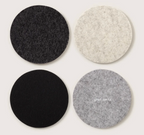 Merino Wool Coasters Round 4-Pack