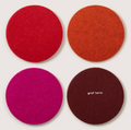 Merino Wool Coasters Round 4-Pack