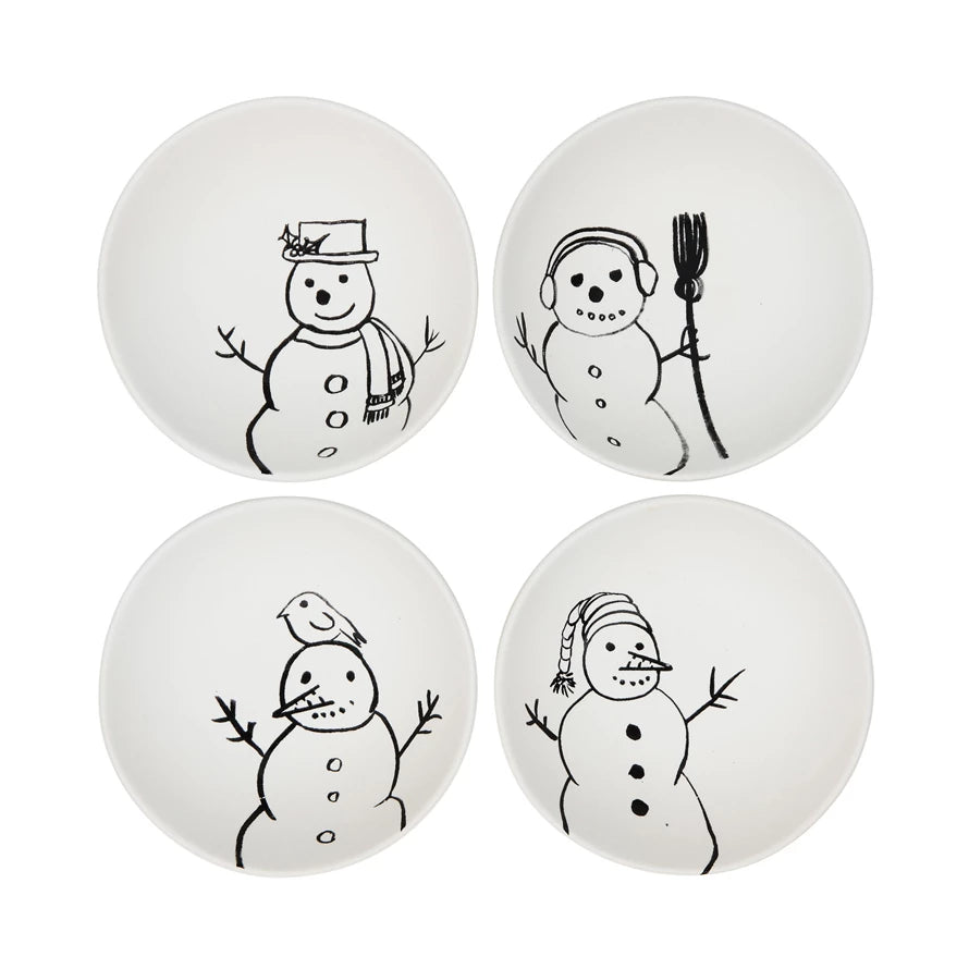 Snowman Snack Bowls