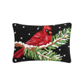 Cardinal on Branch Pillow